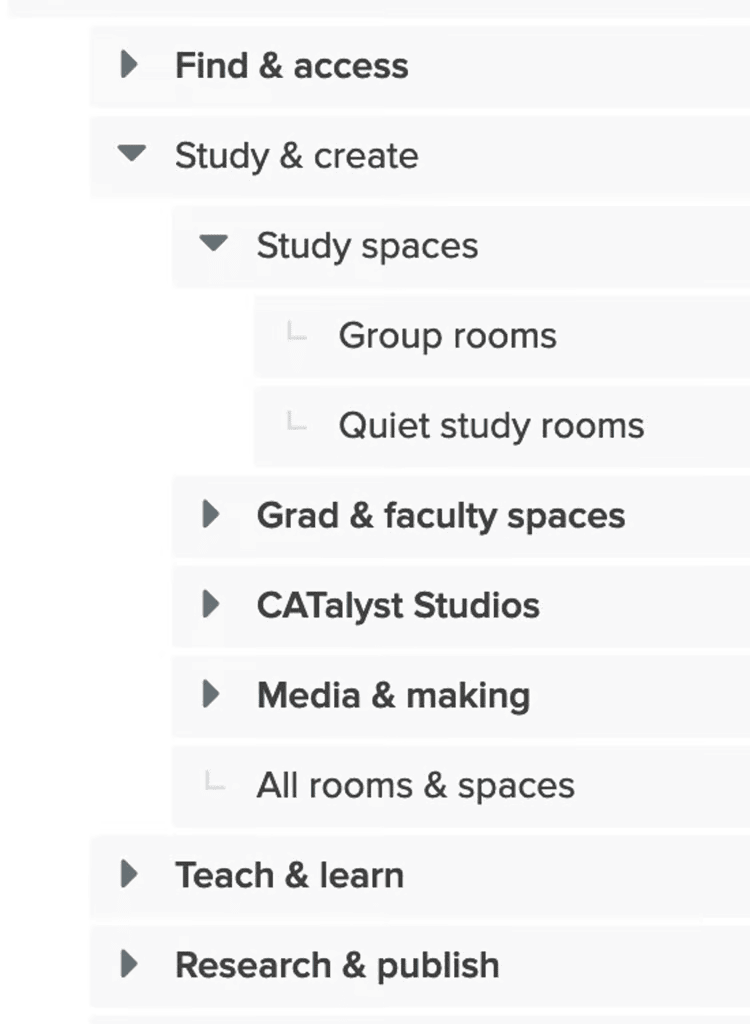 Tree Testing in deciding website navigation