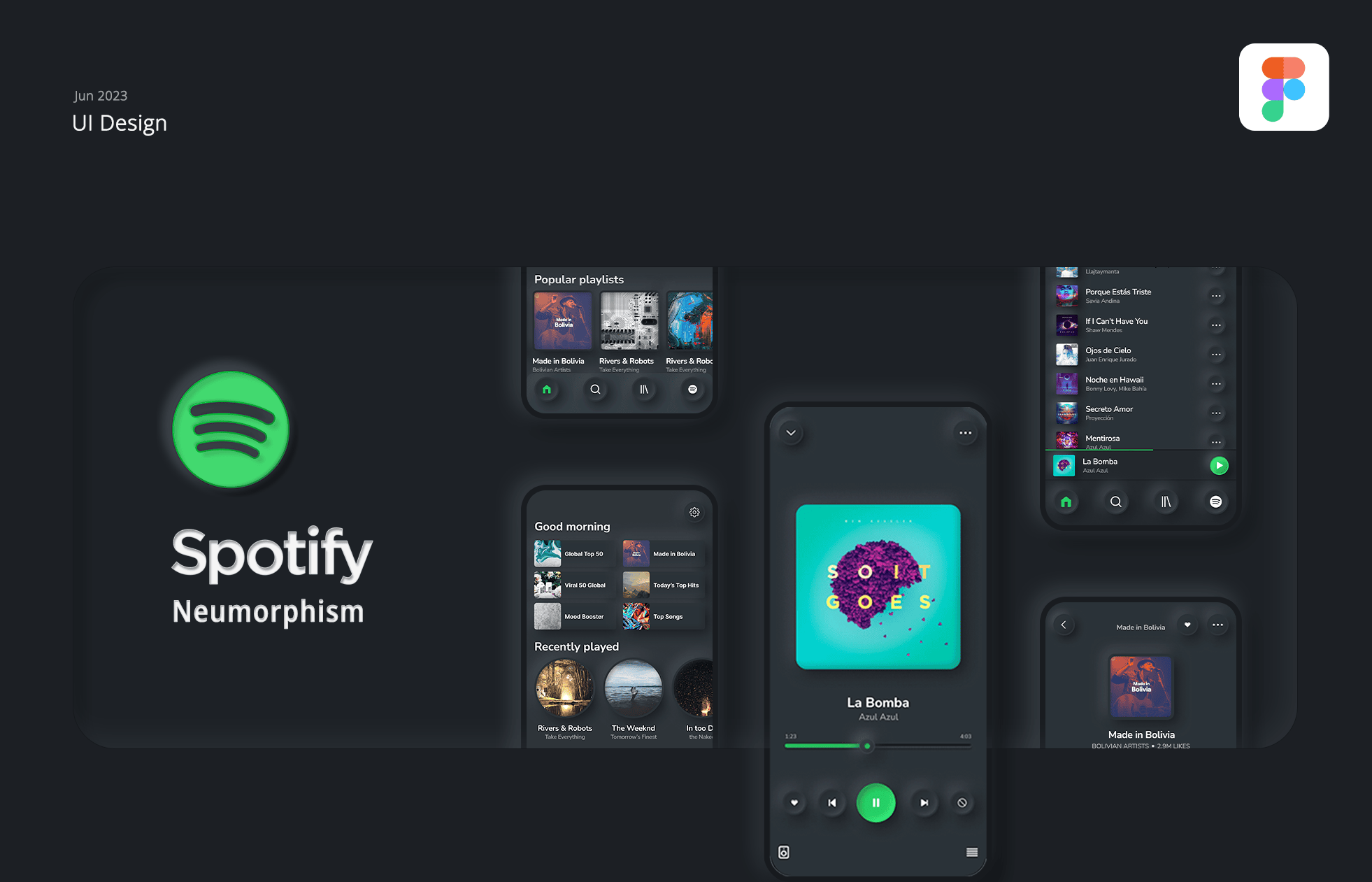 Spotify App Neumorphism