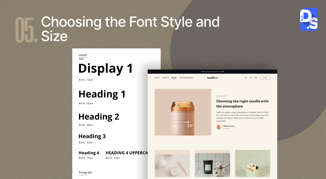 Font Style and Size