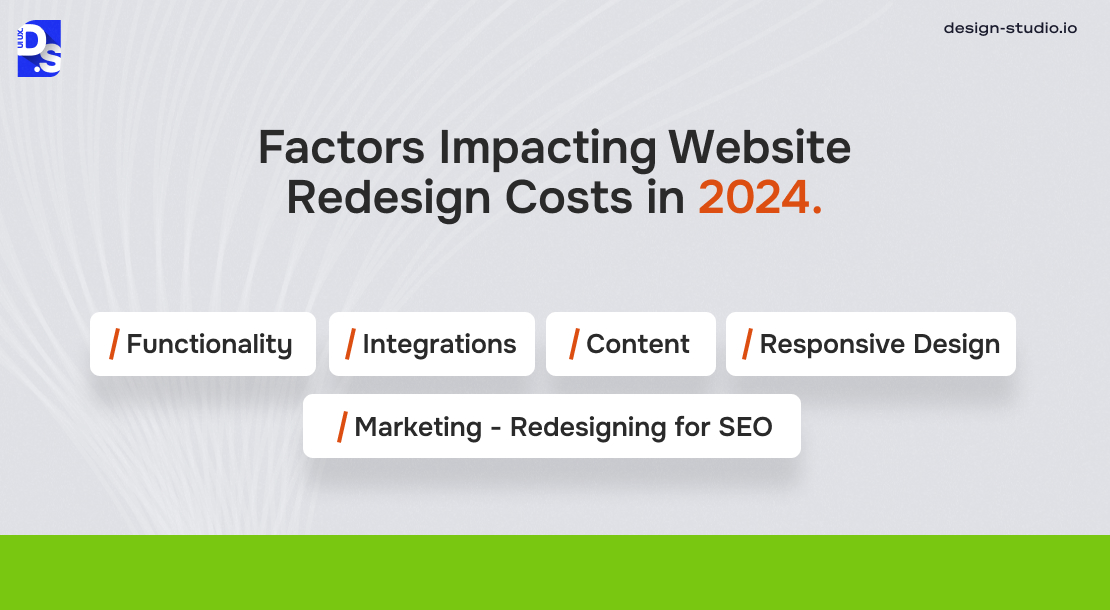 What are the main factors influencing the cost of website design in 2024?