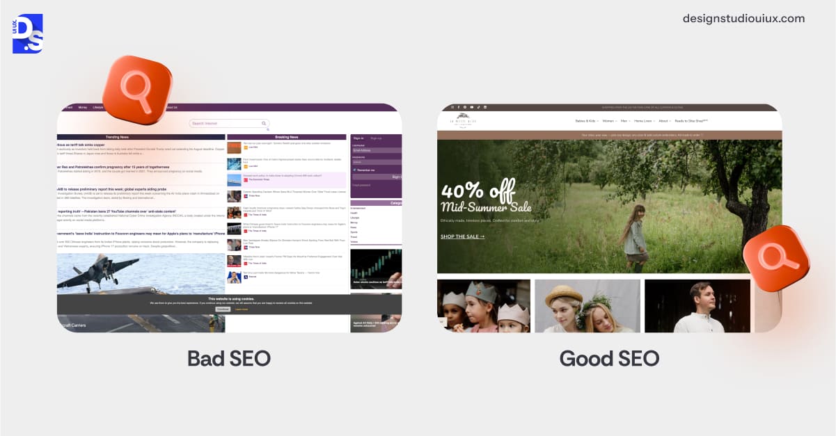 bad seo and good seo